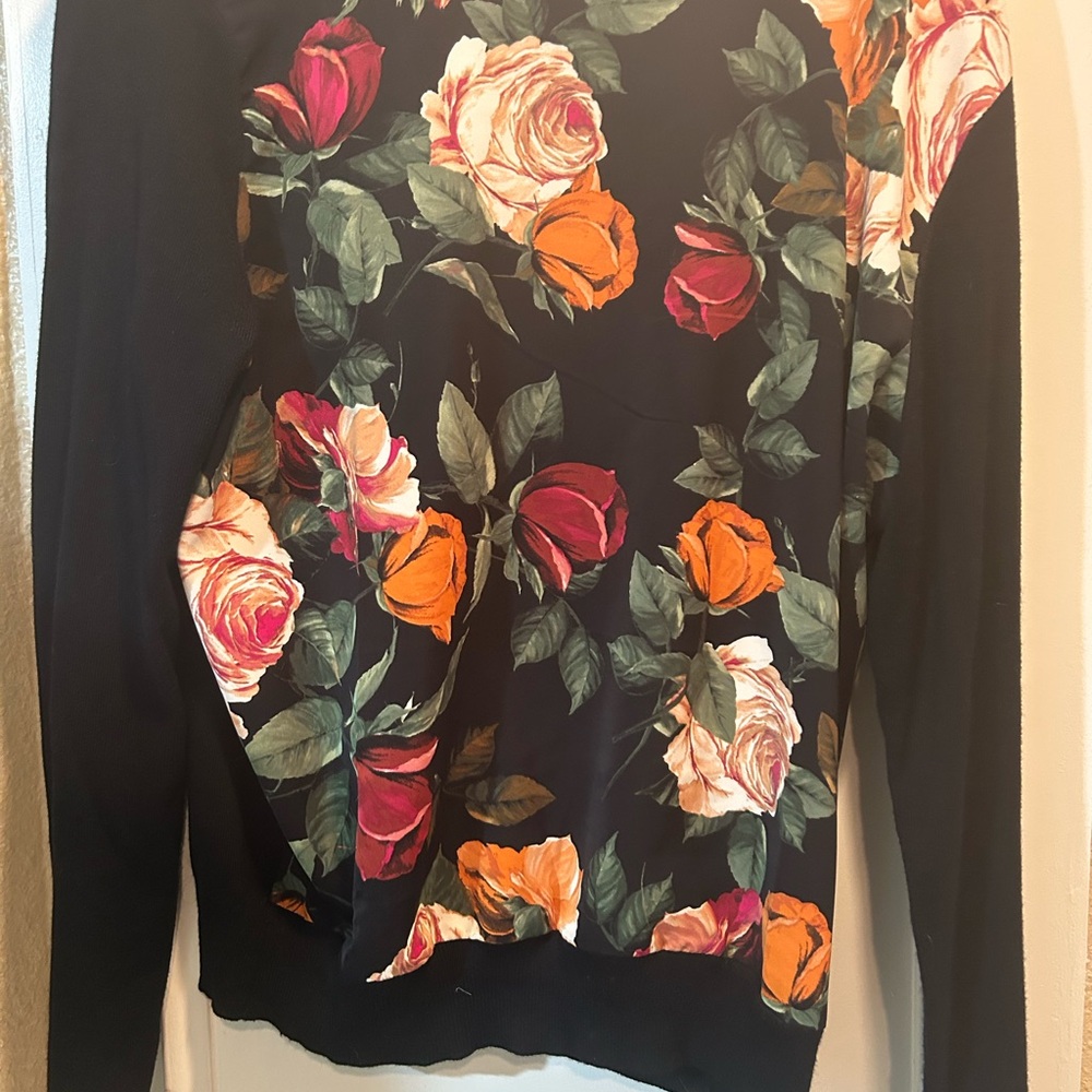 Nicole Black Floral Women's Sweater